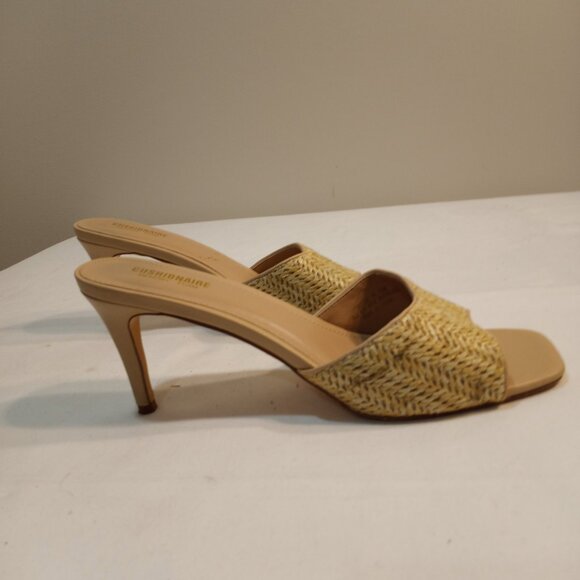 CUSHIONAIRE FABRIC SQUARE TOE KITTEN HEEL SANDALS WOMEN SIZE 9.5 - Picture 5 of 7